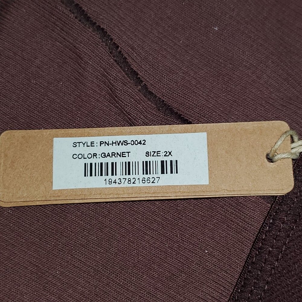 NWT SKIMS 2X Cotton Rib Boxer GARNET - Picture 3 of 3